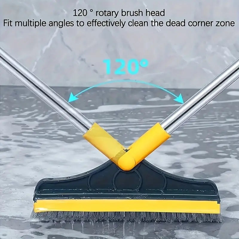 2-in-1 floor cleaning brush with a 120° rotatable head
