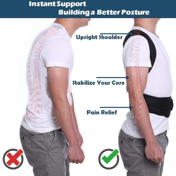 Back Pain Relief Belt | Posture Corrector Shoulder & Spine Support Brace