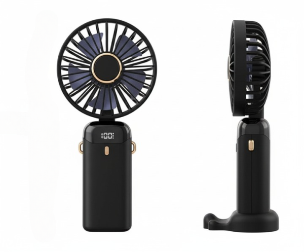 Led Digital Display Rechargeable Fan With Adjustable Speed and Battery Indicator